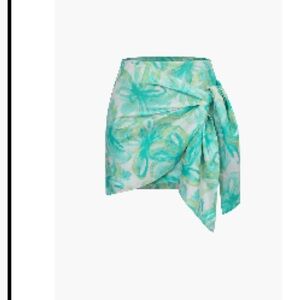 Micas Tropical Print Knot Skirt Size Large Worn Once